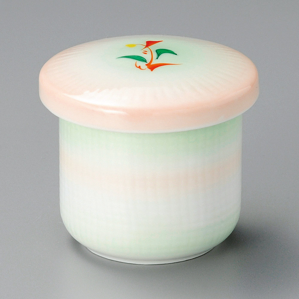 19728-051 オレンジ小花あけぼのミニむし碗|業務用食器カタログ陶里31号