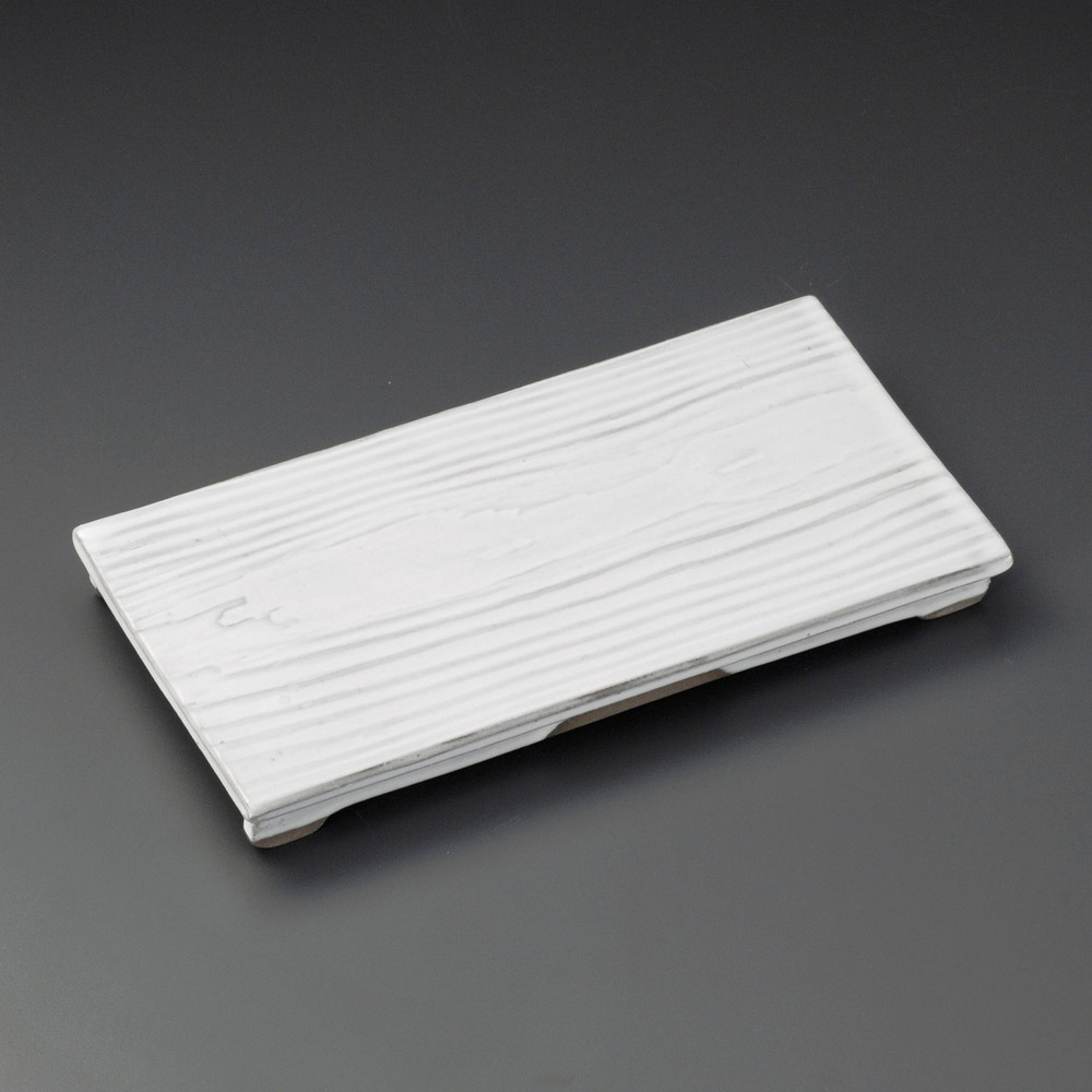 24206-251 白釉木目まな板皿|業務用食器カタログ陶里31号