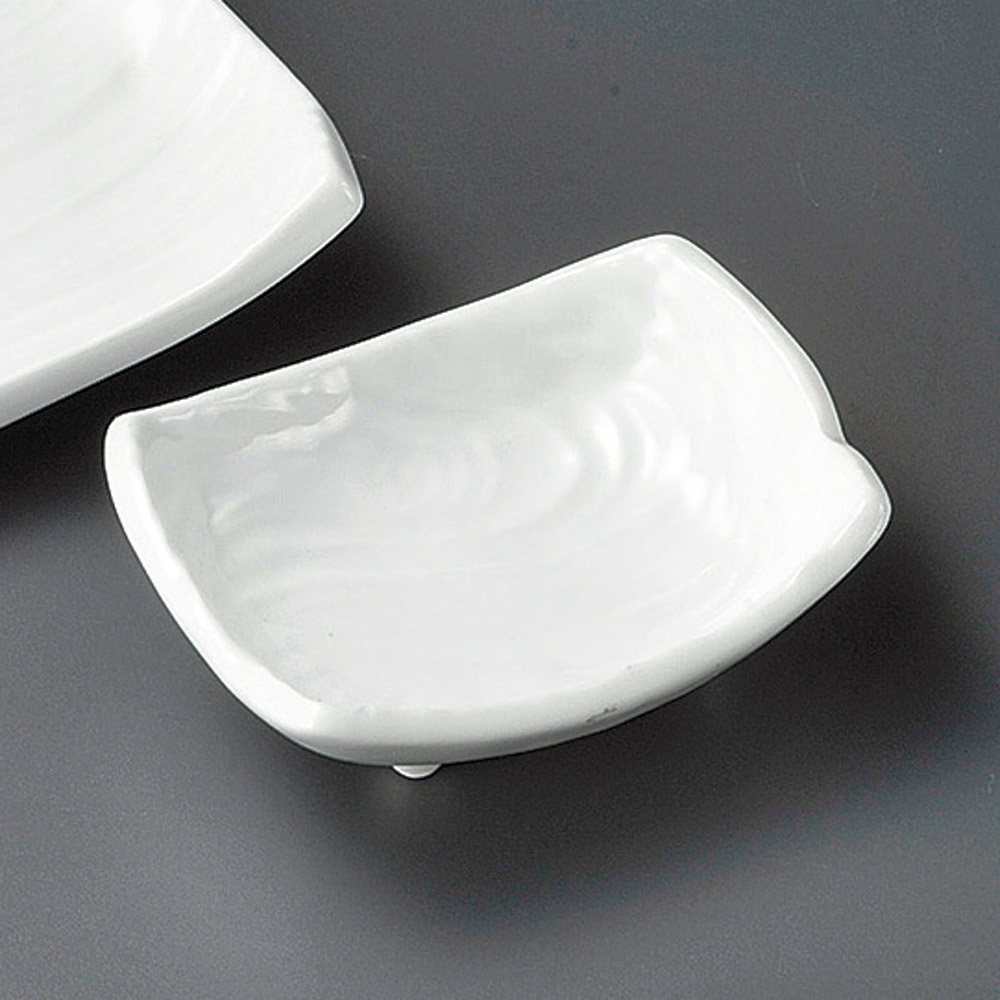 26011-291 白磁流水型長角小皿|業務用食器カタログ陶里31号