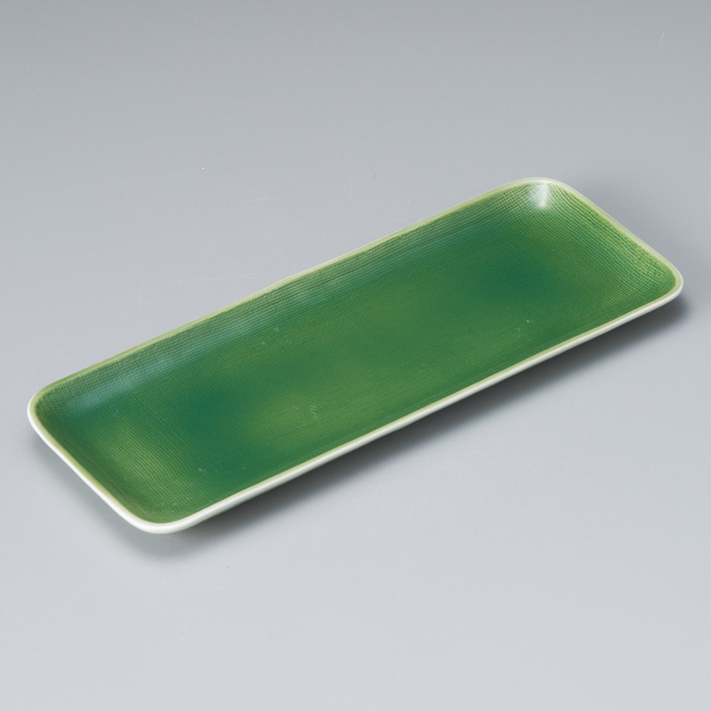 27003-321 緑青磁長皿|業務用食器カタログ陶里31号
