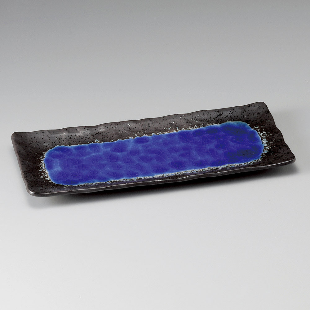 27309-611 深海(ブルー)さんま皿|業務用食器カタログ陶里31号