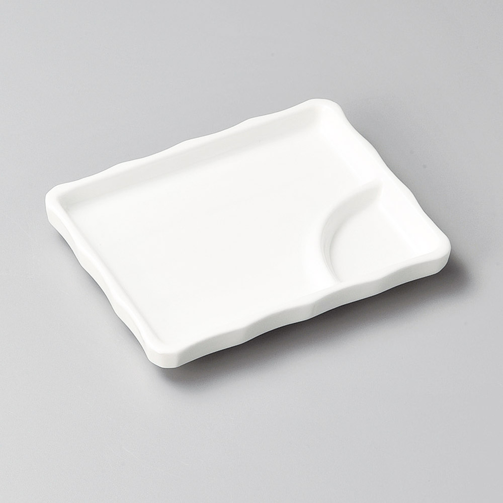28014-091 白磁5.5長角仕切皿|業務用食器カタログ陶里31号