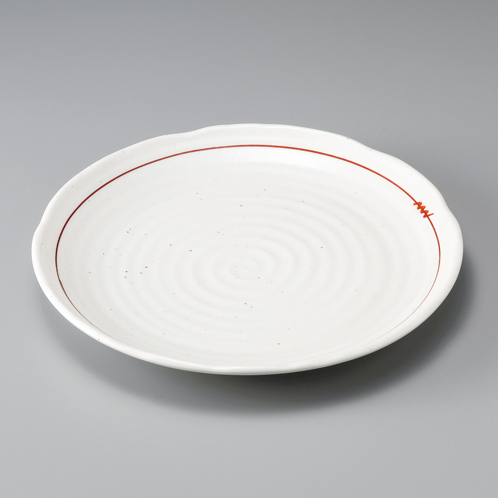 29112-601 赤結び8.0皿|業務用食器カタログ陶里31号