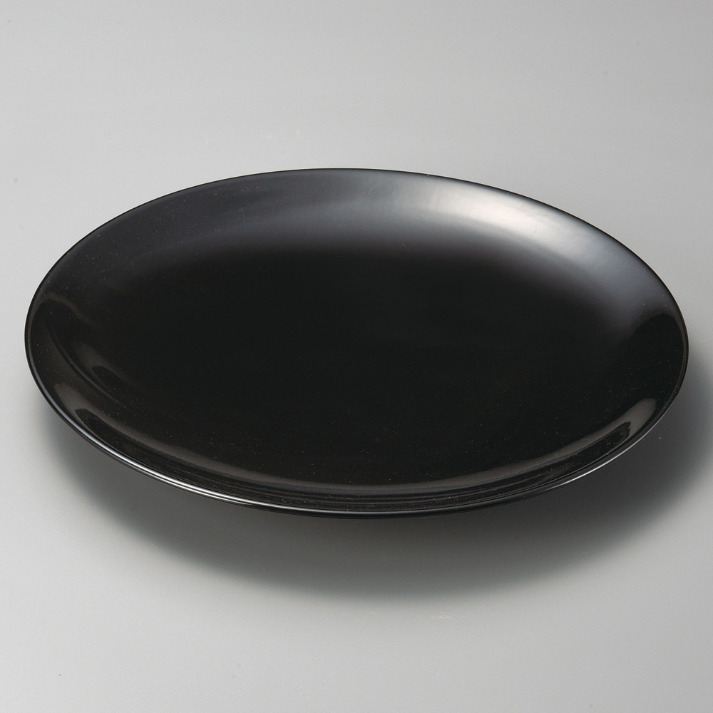 29222-481 黒釉13.0丸皿|業務用食器カタログ陶里31号