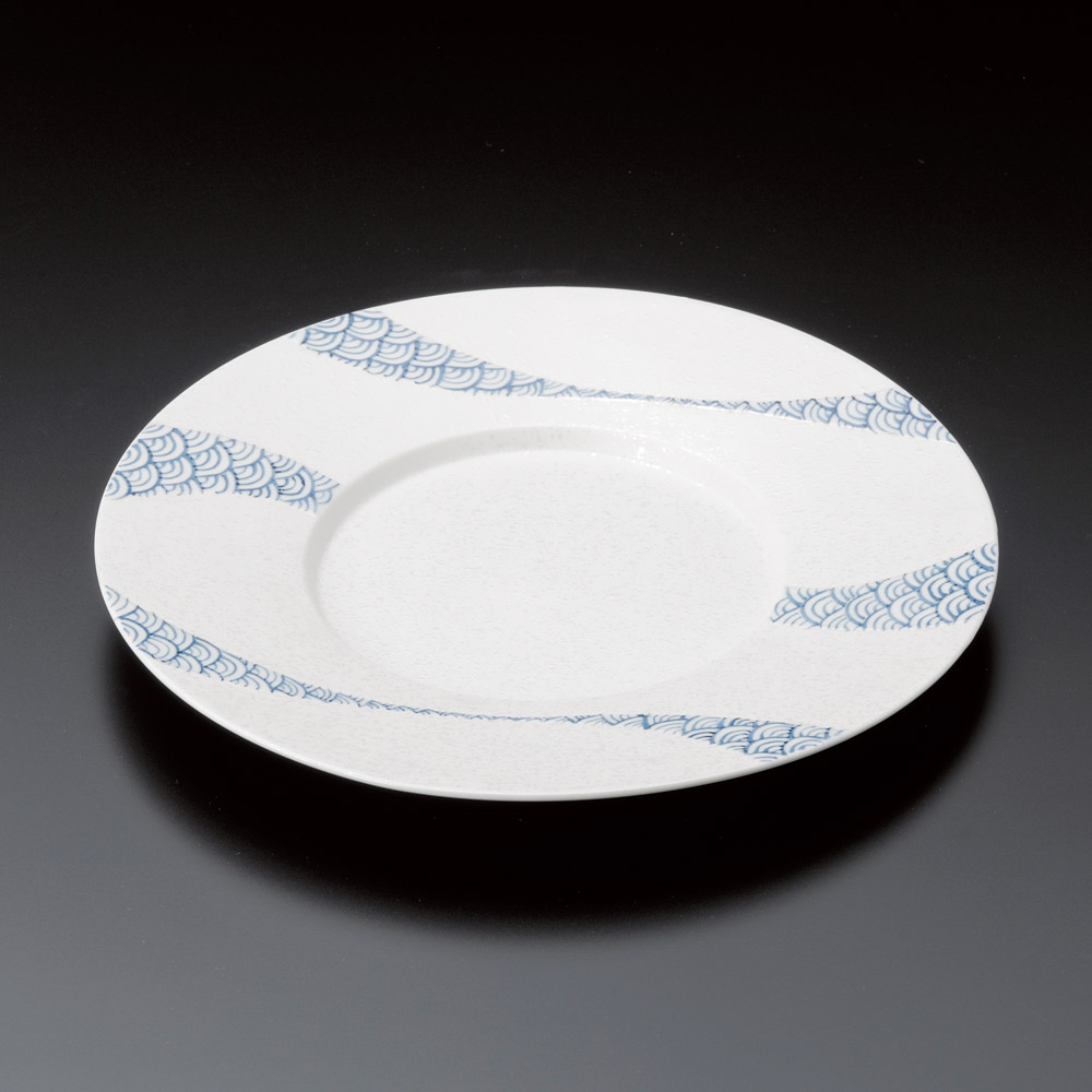 29508-471 ラスター青海波27㎝丸皿|業務用食器カタログ陶里31号