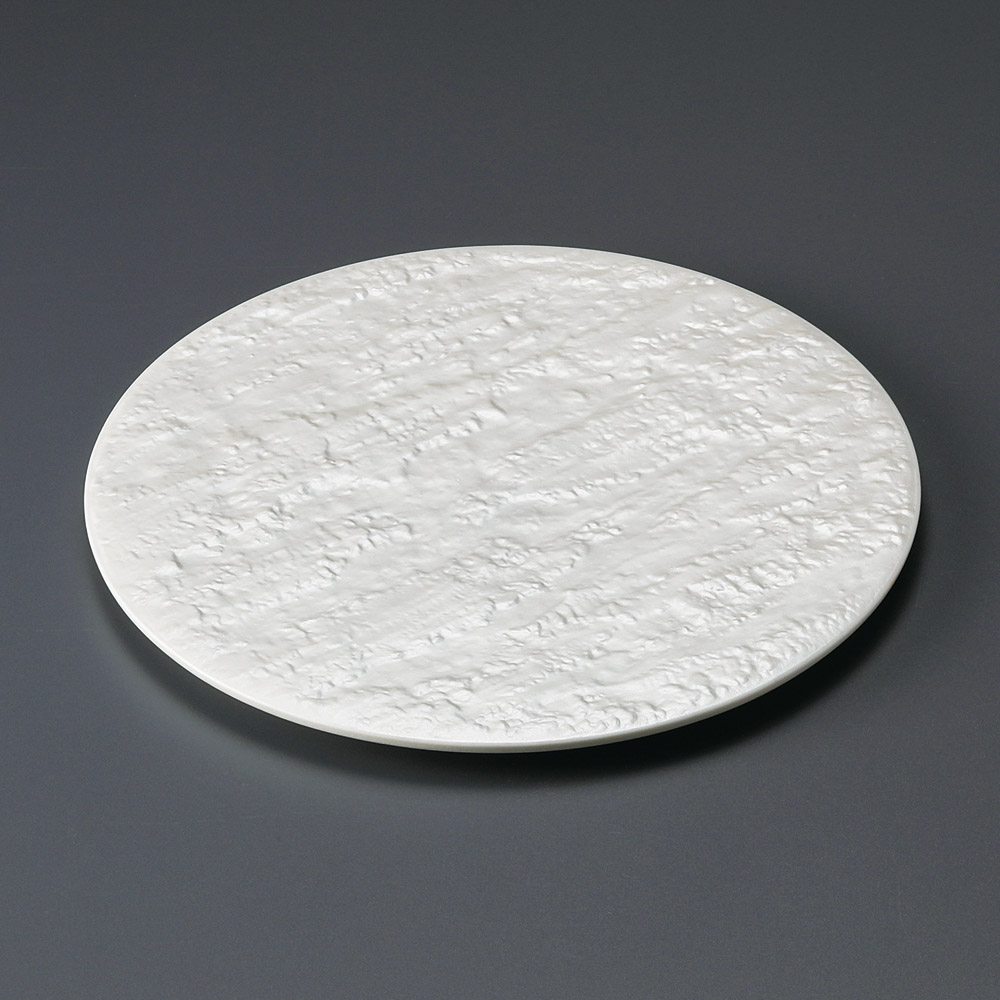 30402-541 シルバー石肌24㎝丸皿|業務用食器カタログ陶里31号