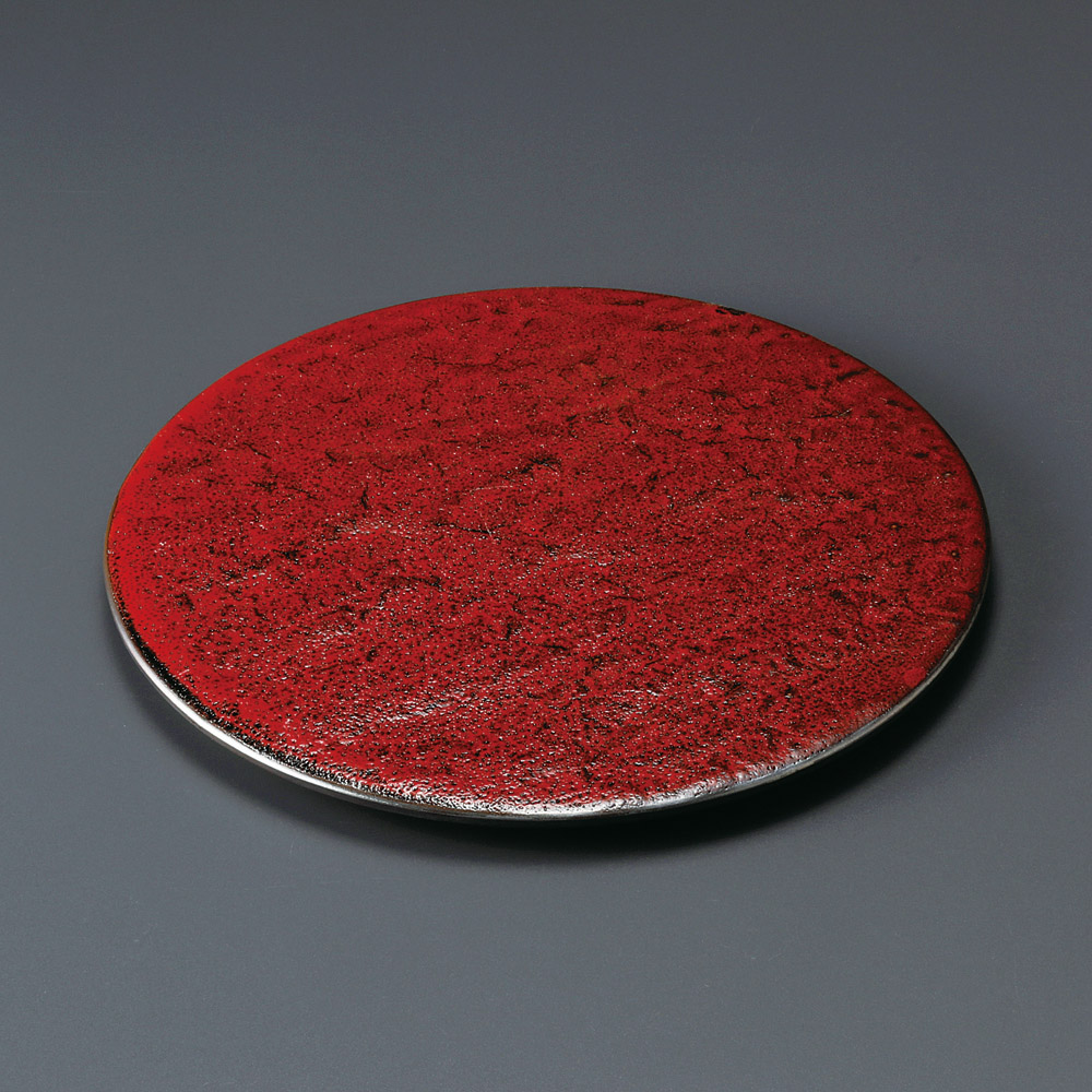 30406-471 紅柚子天目石肌丸24㎝皿|業務用食器カタログ陶里31号