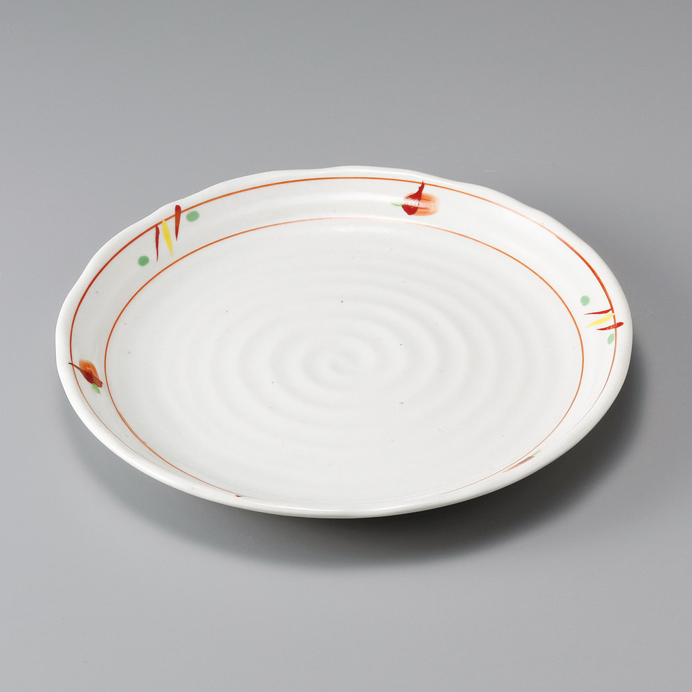 30723-021 赤絵平安5.0皿|業務用食器カタログ陶里31号