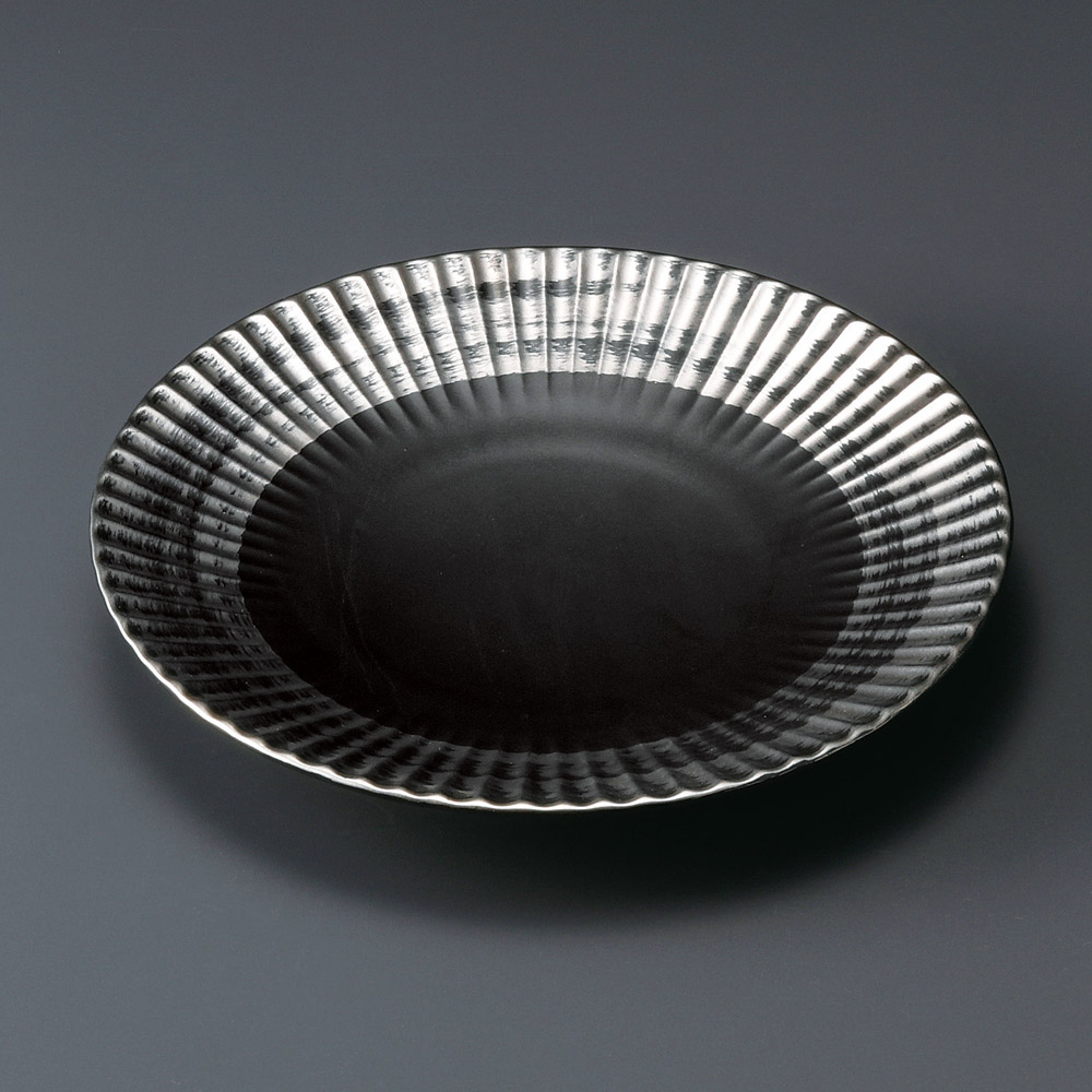 31020-471 黒マットプラチナ7.0皿|業務用食器カタログ陶里31号