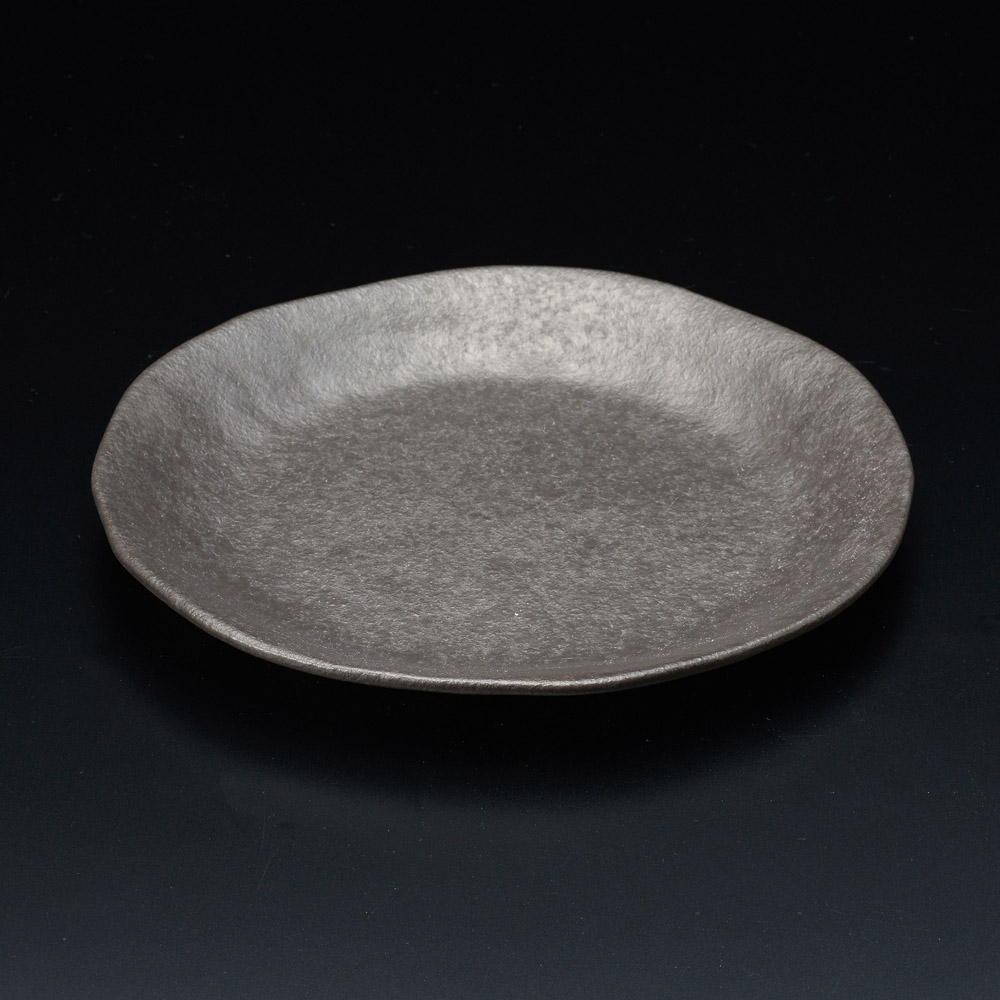 31212-061 露(黒)7.5丸皿|業務用食器カタログ陶里31号