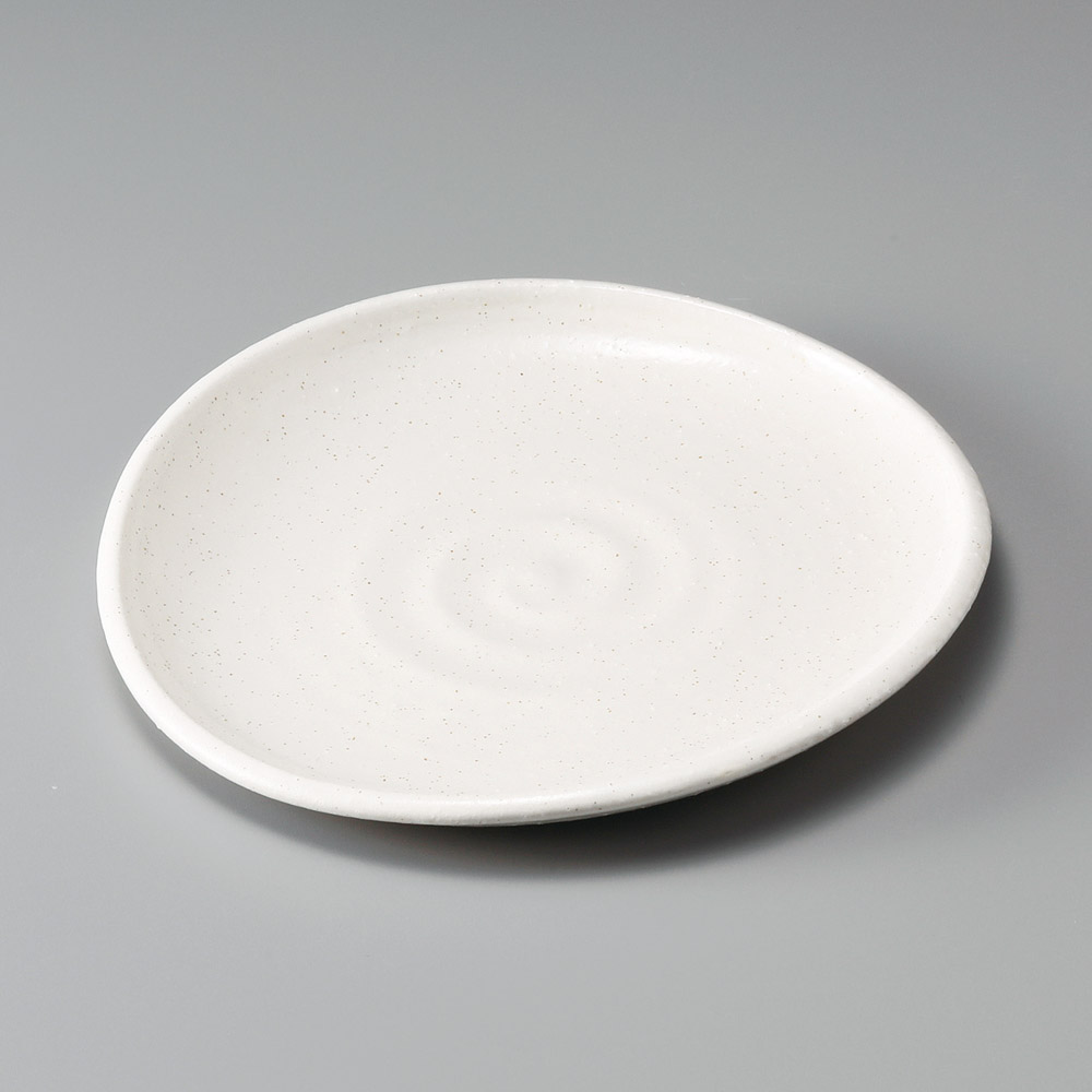 31313-601 斑点粉引たわみ大皿|業務用食器カタログ陶里31号