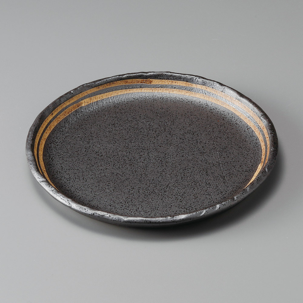 31921-341 黒ライン丸7.0皿|業務用食器カタログ陶里31号
