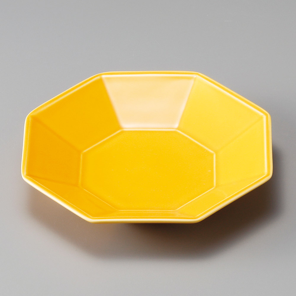 32212-461 黄釉 6.0八角皿|業務用食器カタログ陶里31号