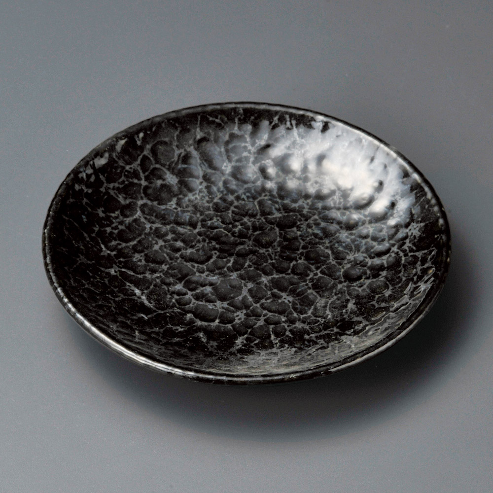 32503-511 黒銀彩5.5皿|業務用食器カタログ陶里31号