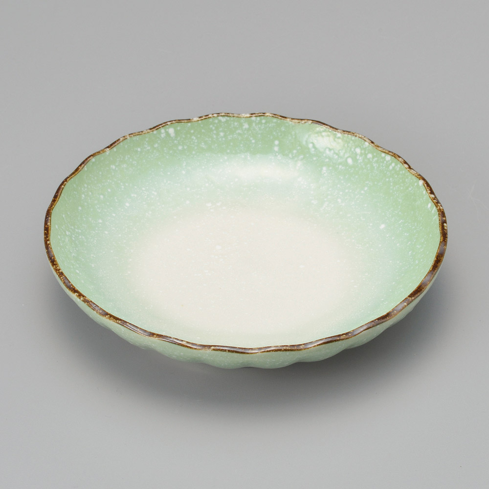 32617-131 小雪緑菊型4.0皿|業務用食器カタログ陶里31号