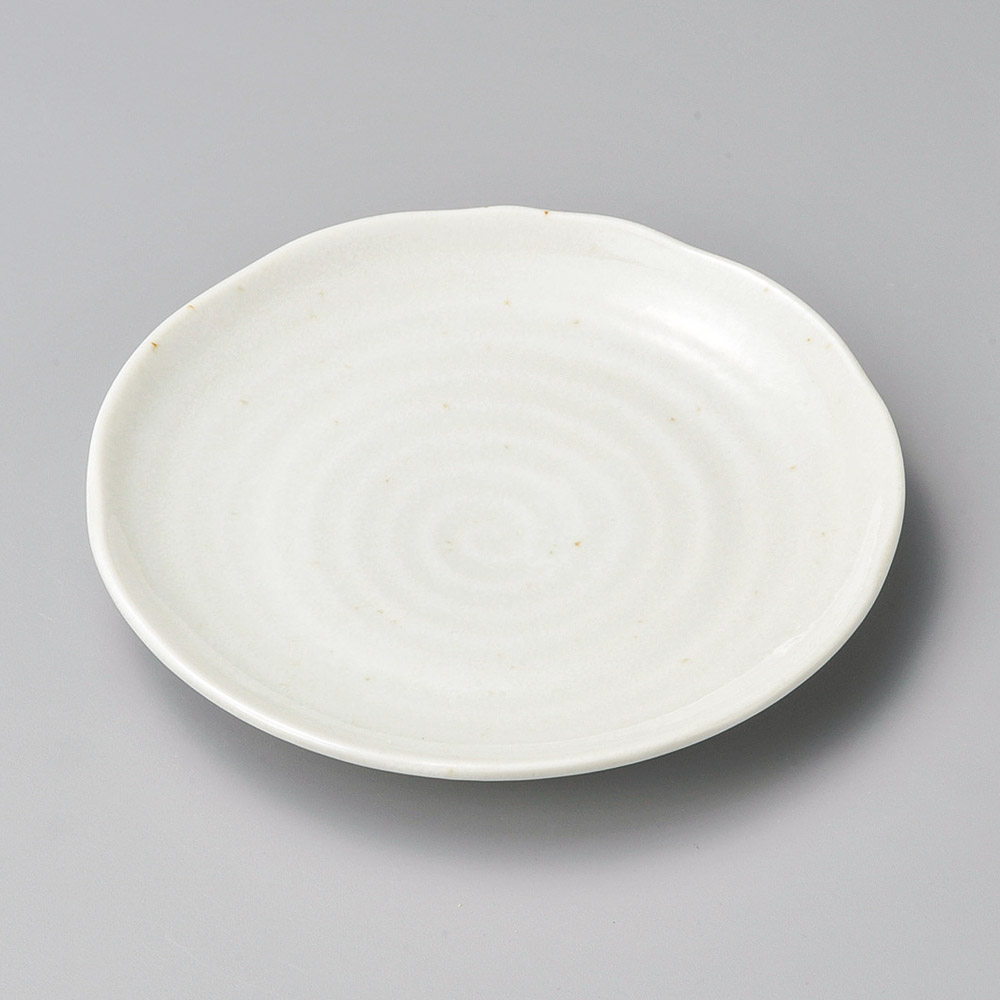 32628-021 粉引釉4.0皿|業務用食器カタログ陶里31号