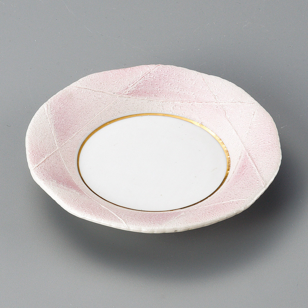 32702-181 ピンク銀彩フルーツ皿|業務用食器カタログ陶里31号