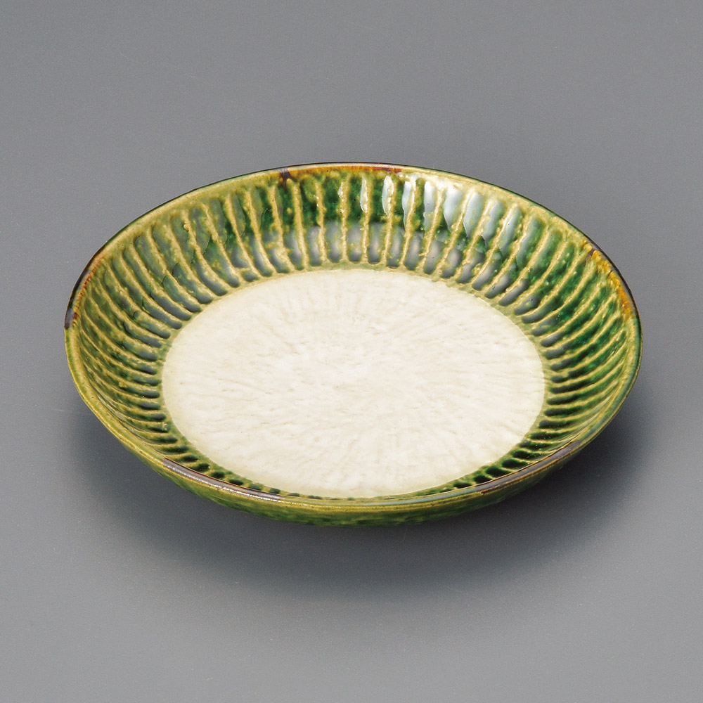 32712-141 織部菊彫取り皿|業務用食器カタログ陶里31号