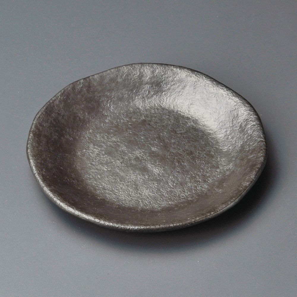 32908-061 露(黒)5.2丸皿|業務用食器カタログ陶里31号