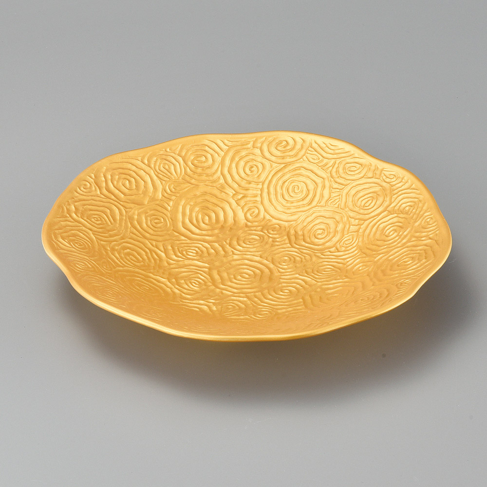 38203-011 ゴールド渦彫9.0皿|業務用食器カタログ陶里31号