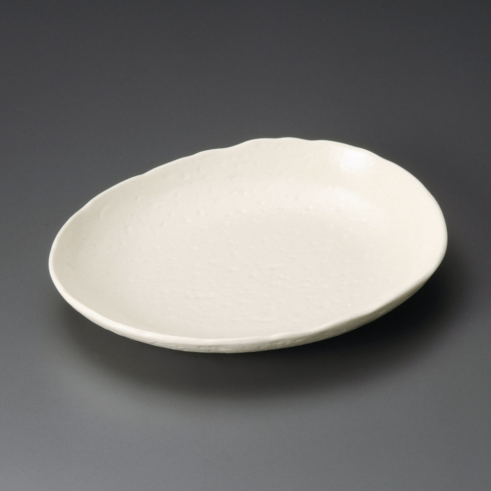 38505-671 粉引楕円中皿|業務用食器カタログ陶里31号