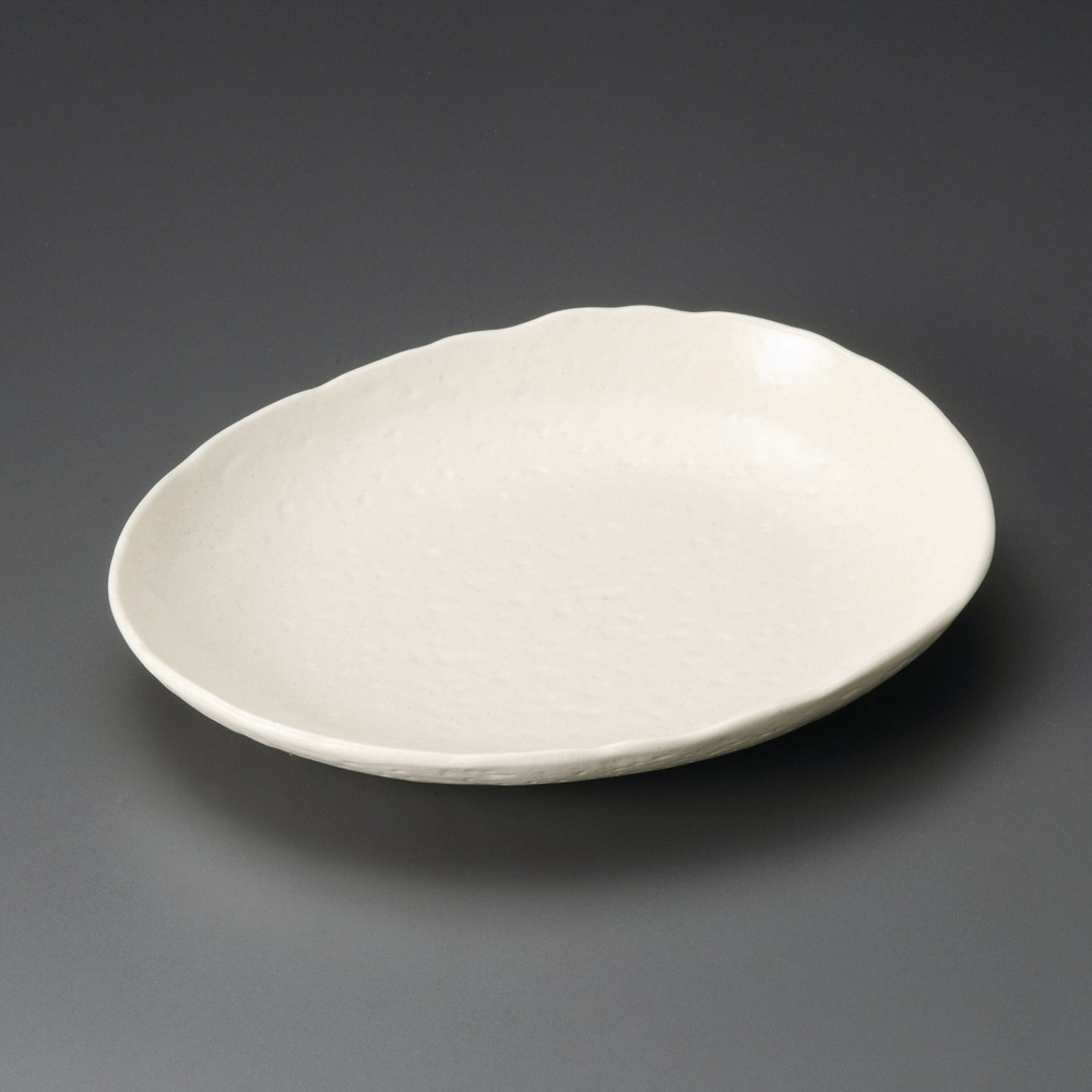 38506-671 粉引楕円盛皿|業務用食器カタログ陶里31号