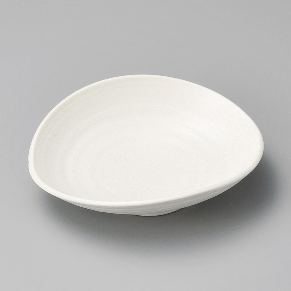 39511-181 白パールたわみ楕円鉢|業務用食器カタログ陶里31号