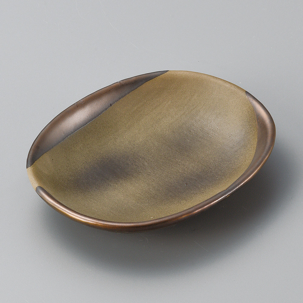 39813-311 銅彩楕円取皿|業務用食器カタログ陶里31号
