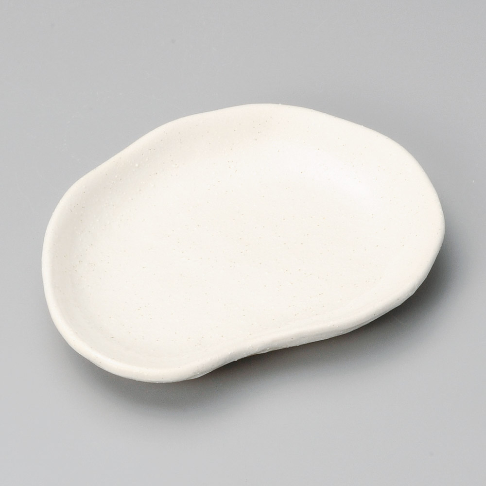 39905-601 斑点粉引豆型皿|業務用食器カタログ陶里31号