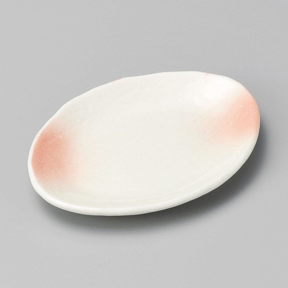 39923-301 桜吹ピンク楕円皿|業務用食器カタログ陶里31号