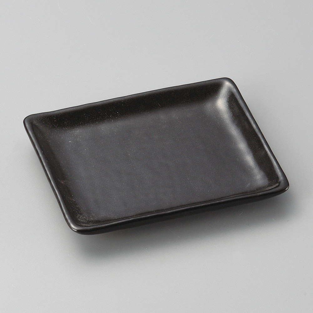 40308-411 黒マット布目やきとり皿|業務用食器カタログ陶里31号