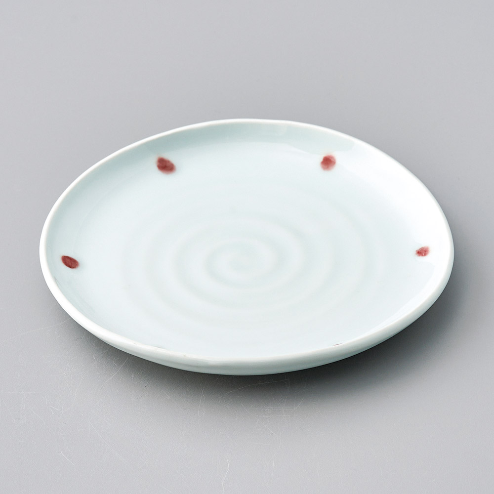 41512-131 青磁紅玉たわみ5.0皿|業務用食器カタログ陶里31号