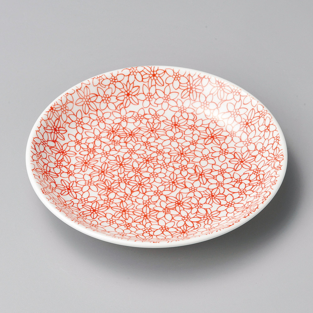 41627-641 赤小紋3.5皿|業務用食器カタログ陶里31号