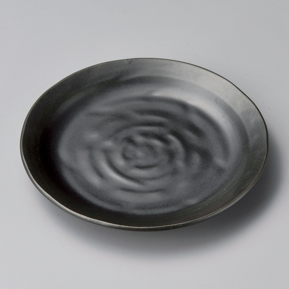 41757-511 黒マット3.5皿|業務用食器カタログ陶里31号