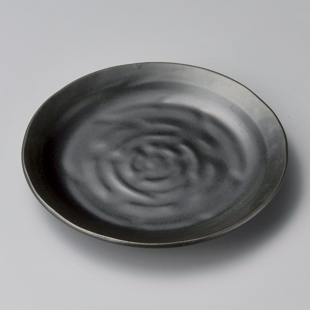 41758-511 黒マット4.0皿|業務用食器カタログ陶里31号