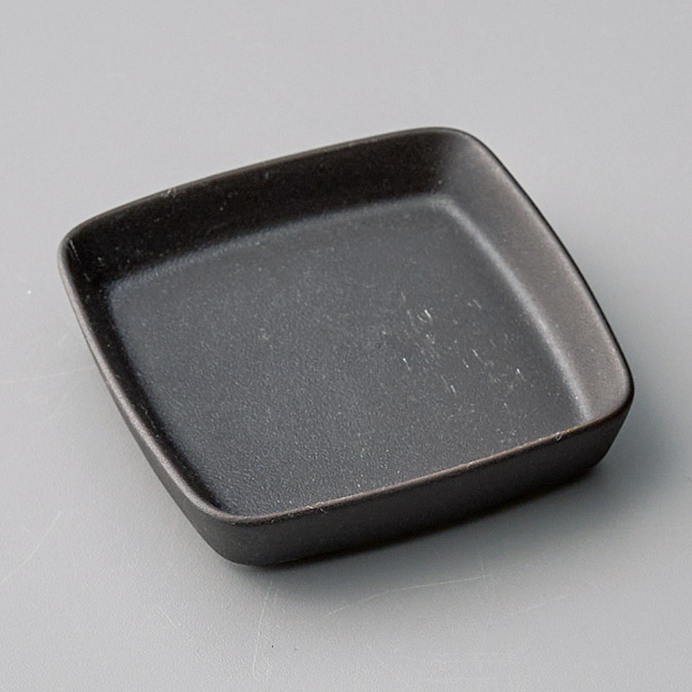 42431-081 ブラック四角切立小皿|業務用食器カタログ陶里31号