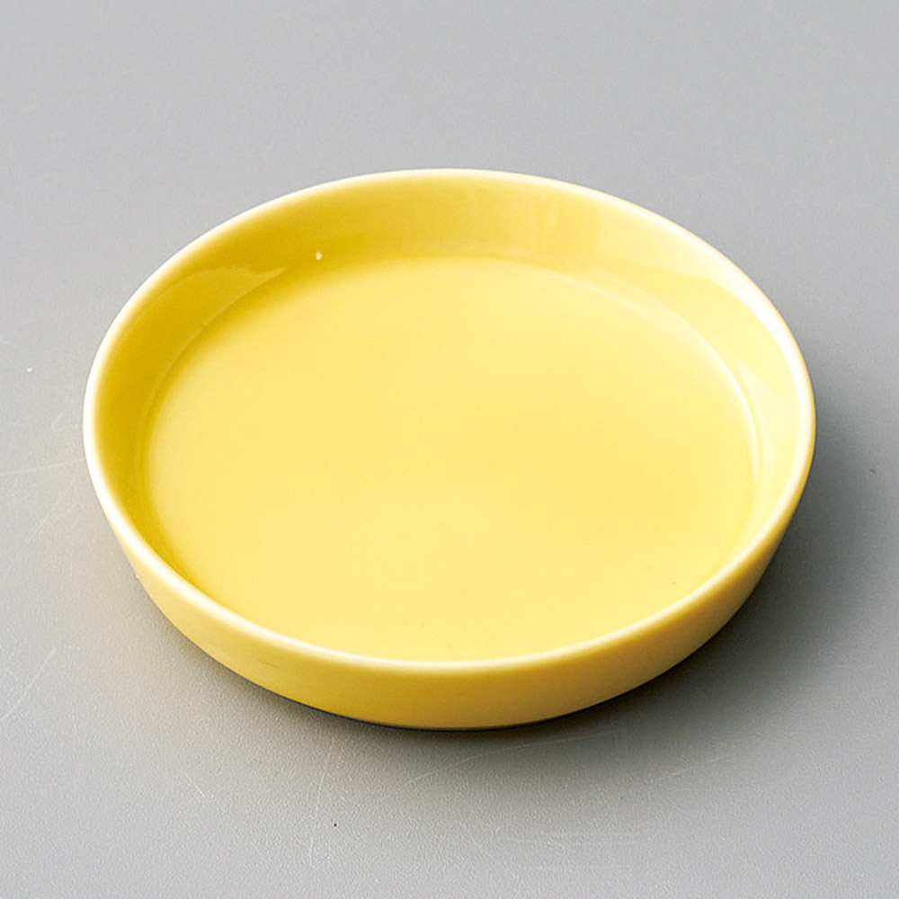 42439-081 イエロー丸切立小皿|業務用食器カタログ陶里31号