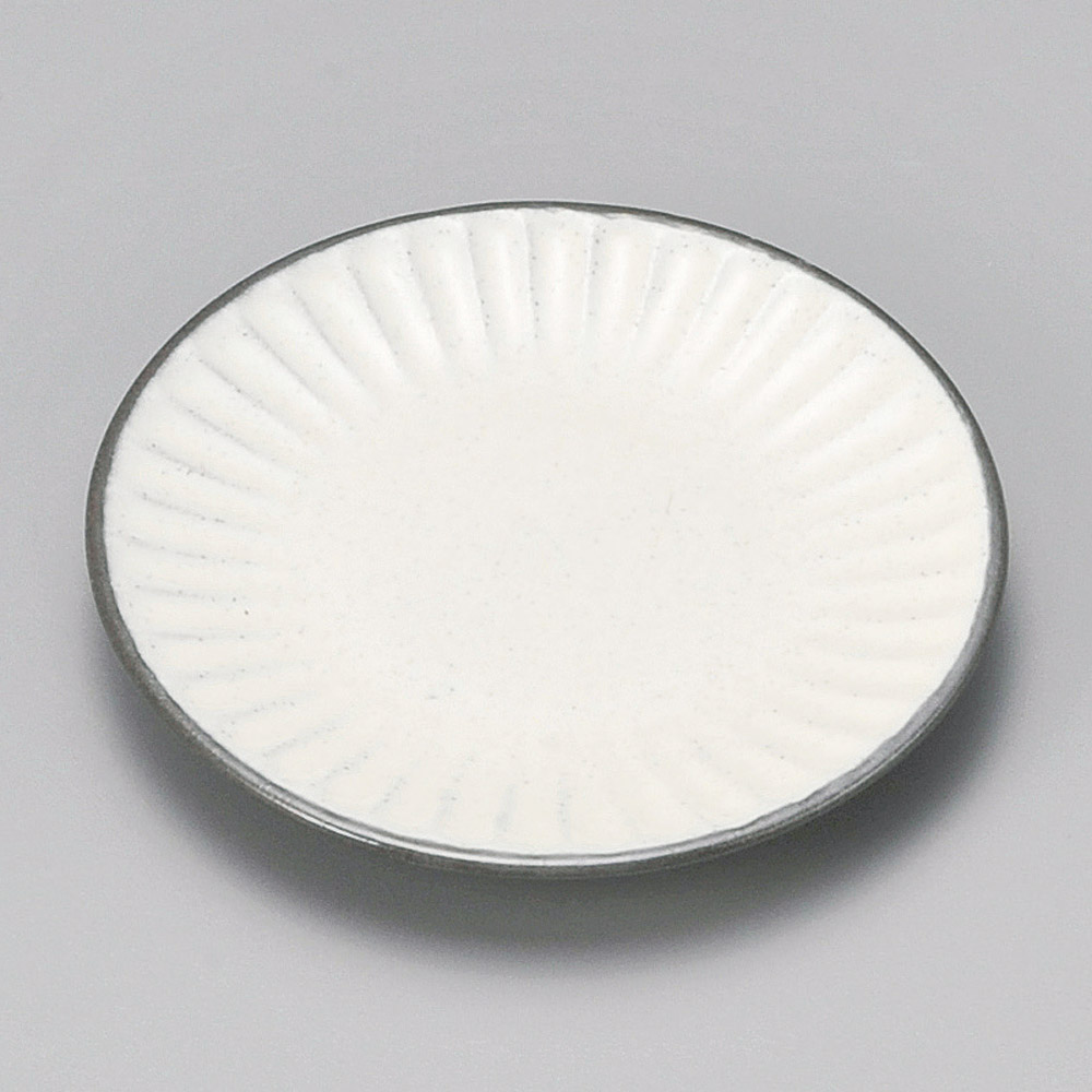 42625-541 白炭化土鎬小皿|業務用食器カタログ陶里31号
