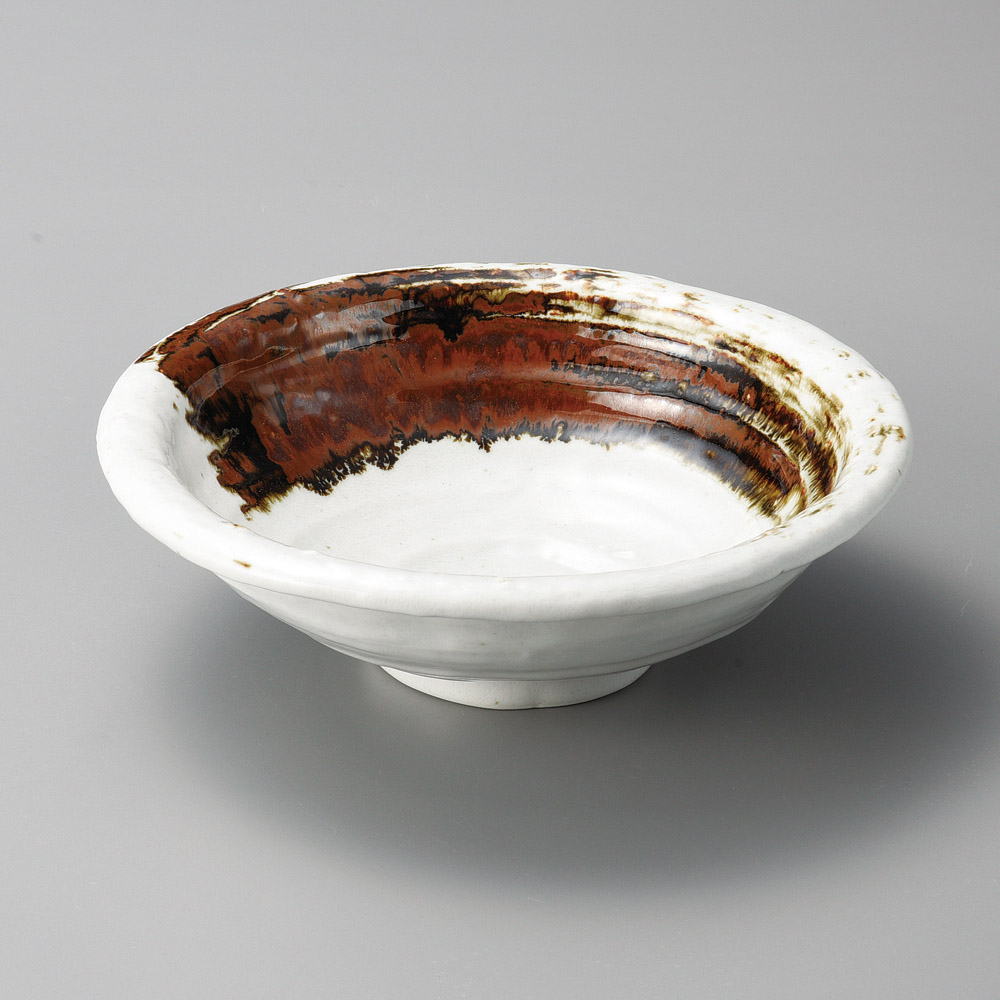 44903-101 白茶刷毛たわみ鉢(大)|業務用食器カタログ陶里31号