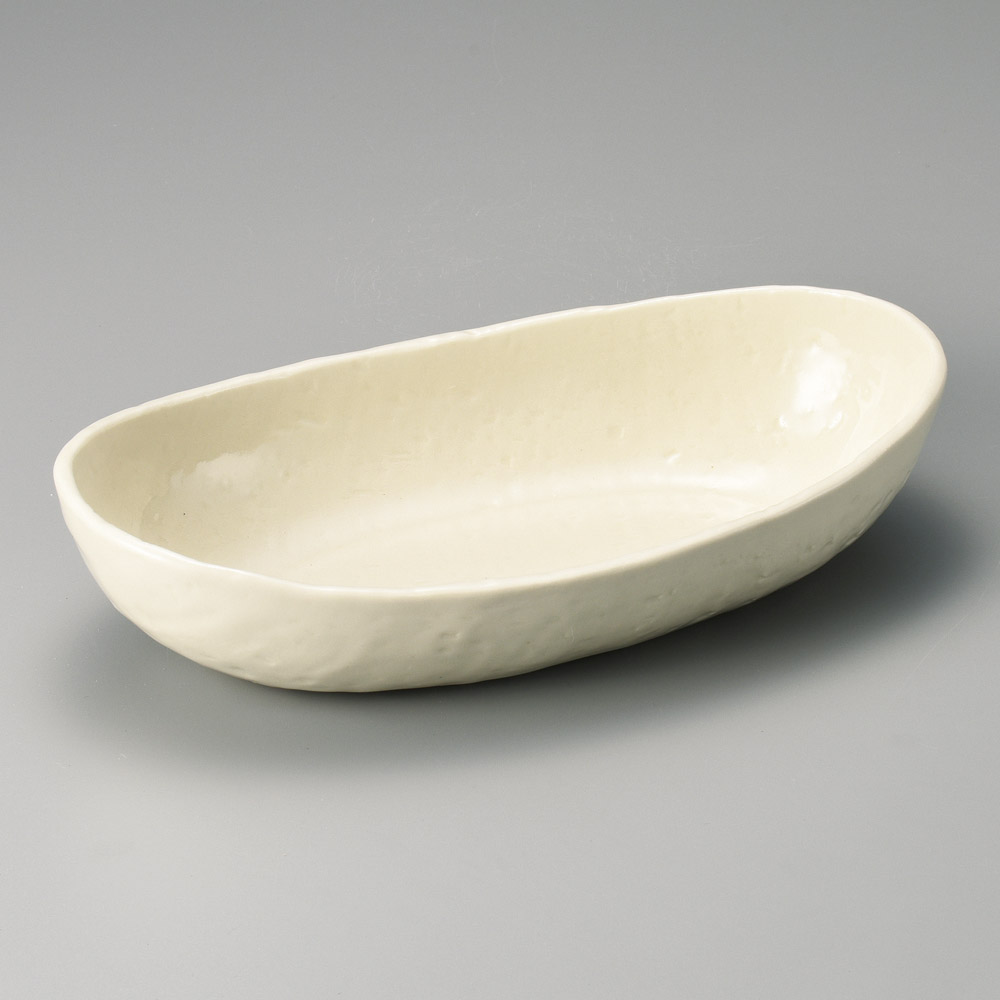 46701-061 乳白楕円大鉢|業務用食器カタログ陶里31号