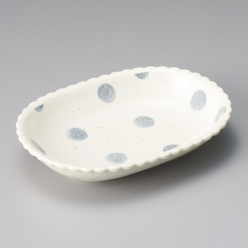 46909-161 あわあわ23㎝楕円盛鉢|業務用食器カタログ陶里31号