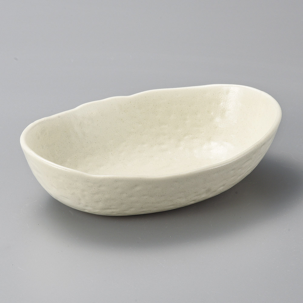 46920-281 粉引楕円鉢(小)|業務用食器カタログ陶里31号