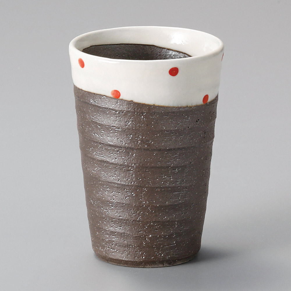 49918-631 雪化粧水玉フリーカップ(赤)|業務用食器カタログ陶里31号