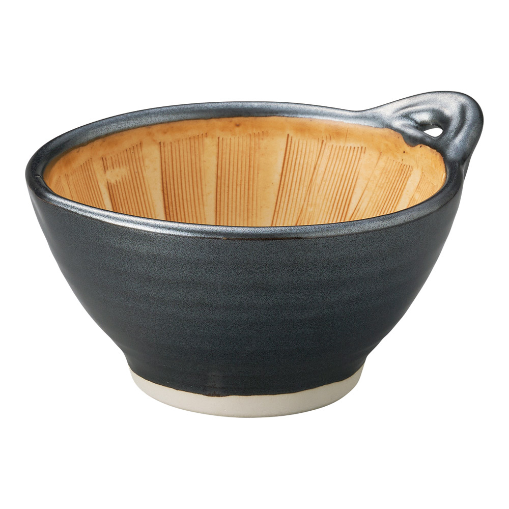 53732-451 黒釉納豆すり鉢|業務用食器カタログ陶里31号