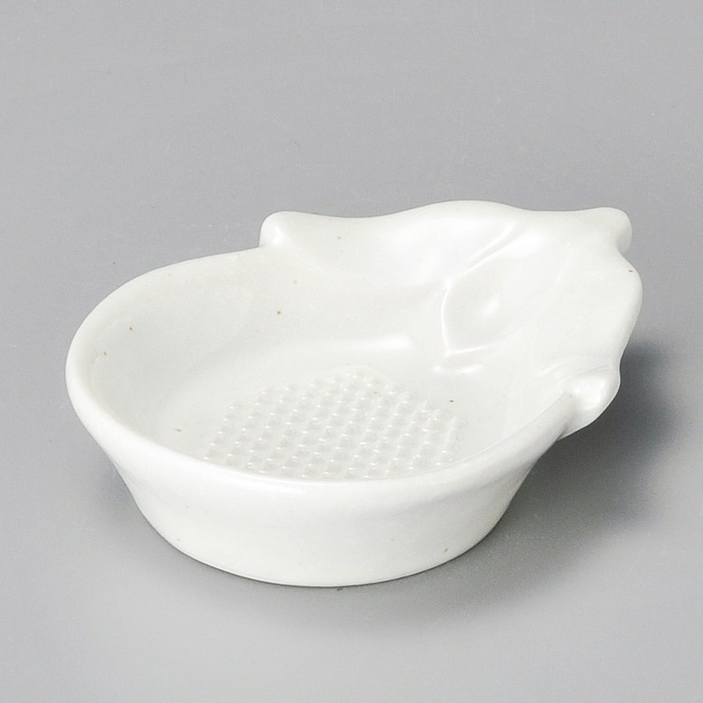 53825-201 なす(白)おろし皿|業務用食器カタログ陶里31号