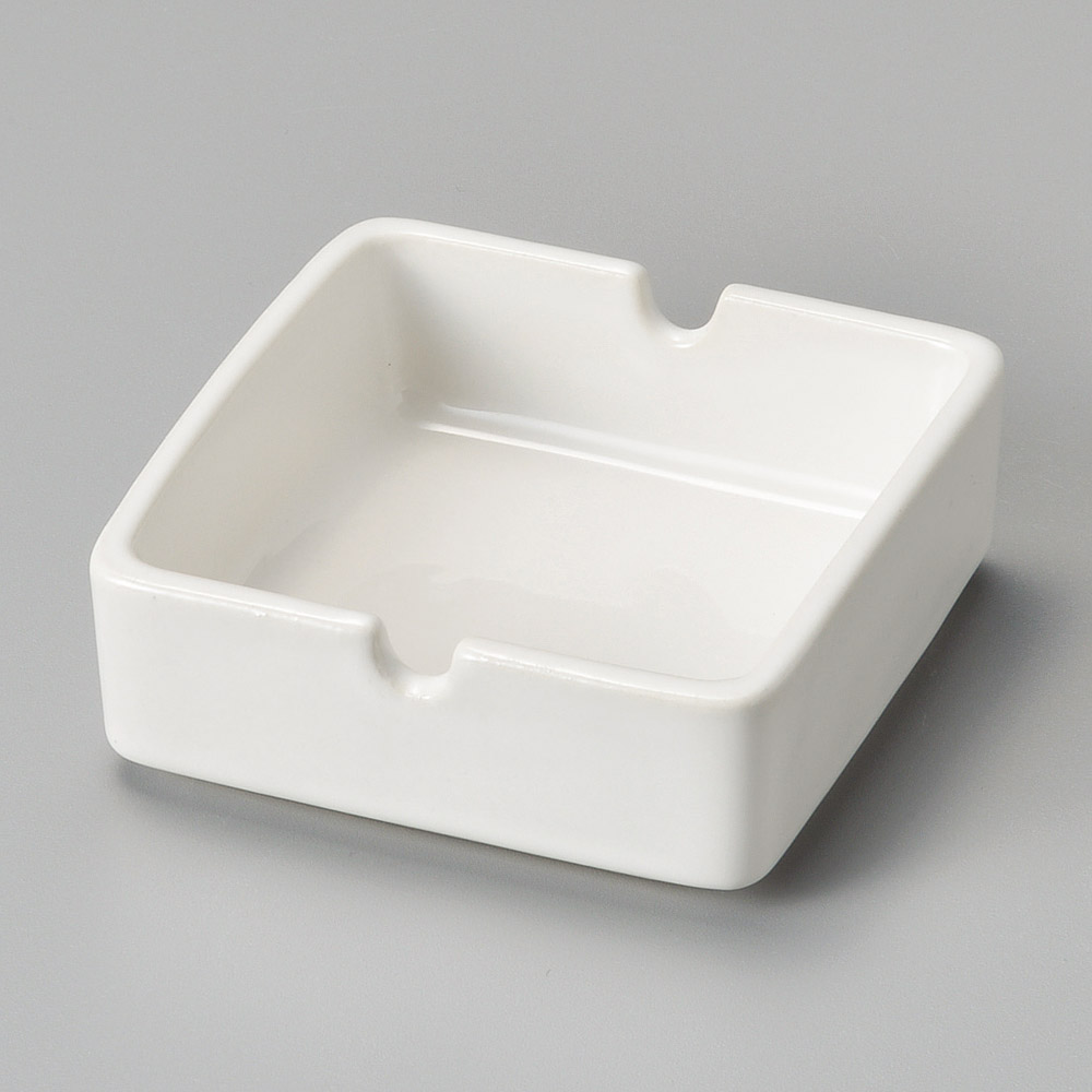 54022-461 ホワイト3.0角形灰皿|業務用食器カタログ陶里31号