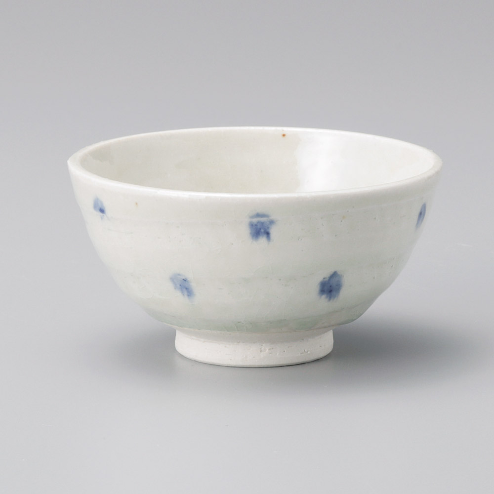 65925-631 ブルー水玉土物茶碗|業務用食器カタログ陶里31号