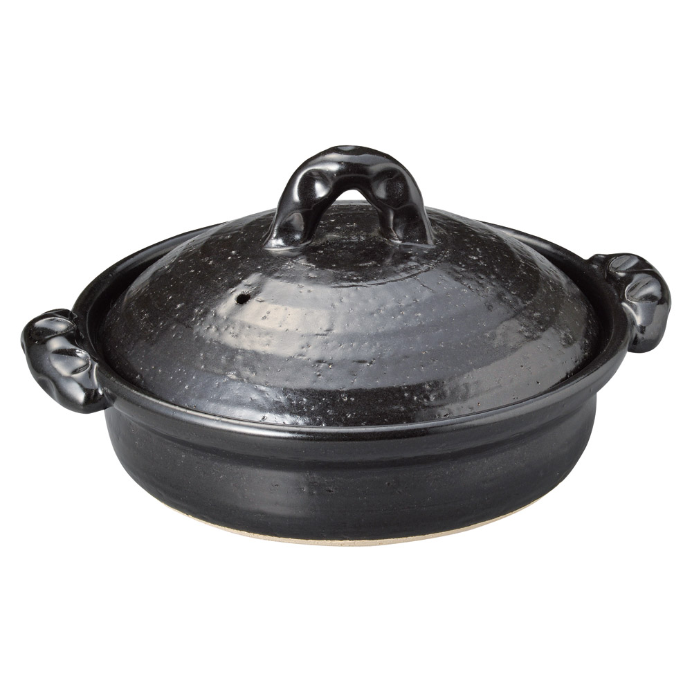 68530-431 黒釉11.0鍋|業務用食器カタログ陶里31号