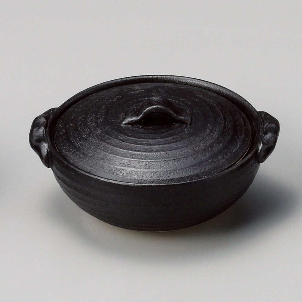 70012-461 黒釉4.0土鍋|業務用食器カタログ陶里31号