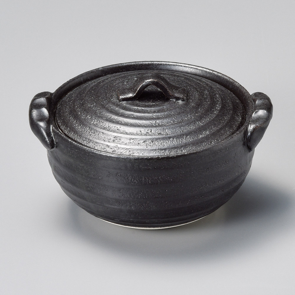 70018-461 黒釉4.0土鍋(深)|業務用食器カタログ陶里31号